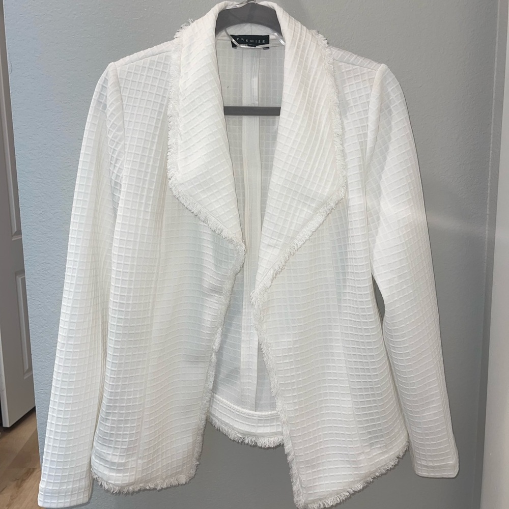 White womens blazer